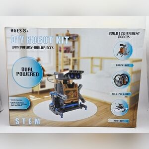 DIY ROBOT KIT w/ 190 Easy Build Pieces, 12 Different‎ Robots STEM Solar/Battery